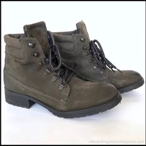 Steve Madden Gantra Leather Olive Lace Up Boot 8.5